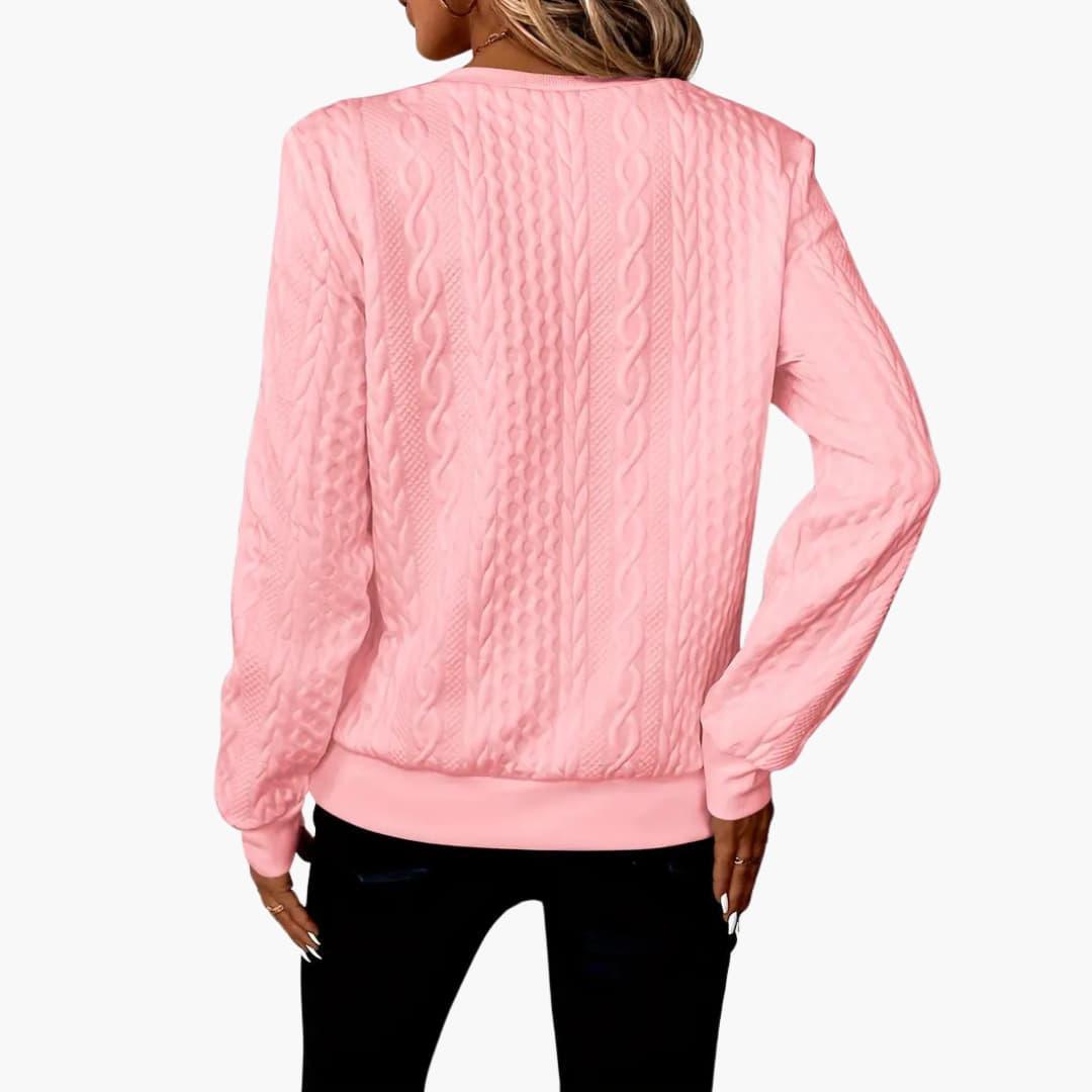 Cable Knit Zip Sweater – Women&
