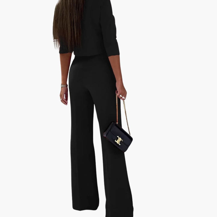 Women’s Two-Piece Set with Cropped Top and Pants