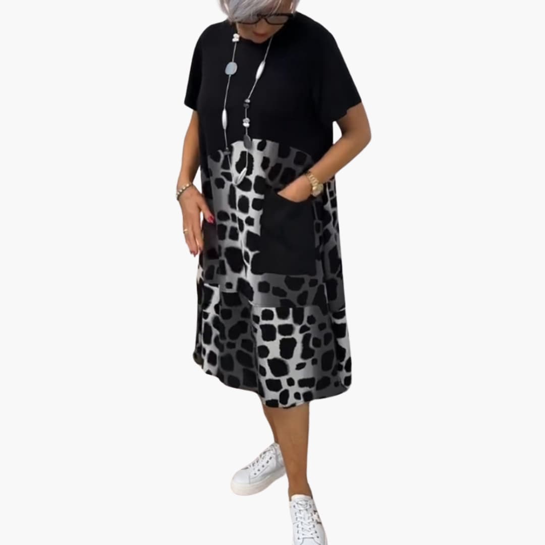 Women’s Summer Dress with Loose Fit and Animal Print