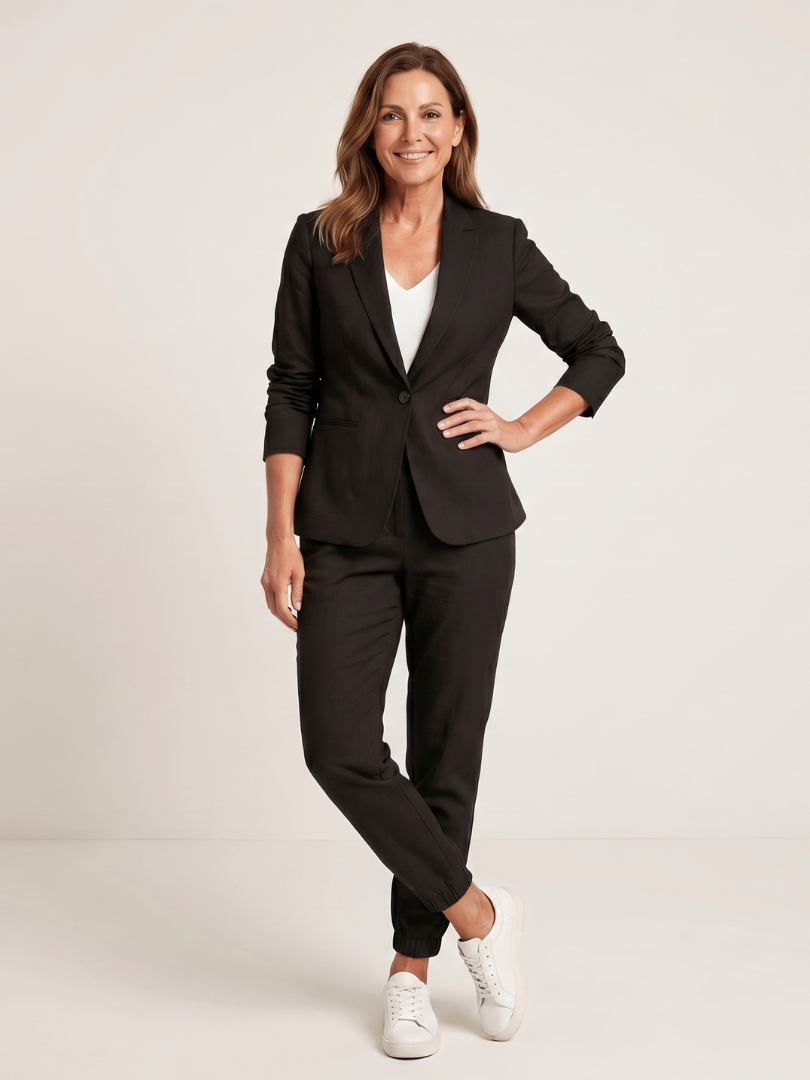 Ines | Notch Collar Relaxed Tailored Suit