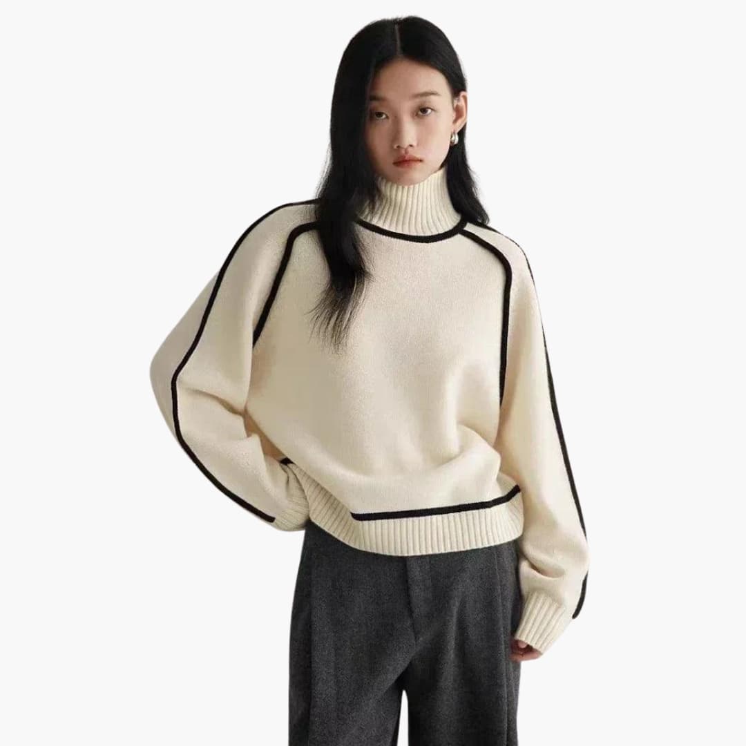 Women’s Turtleneck Sweater with Long Sleeves and Cosy