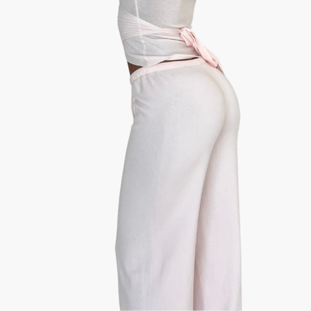 Women’s two-piece set with wrap top and Pants