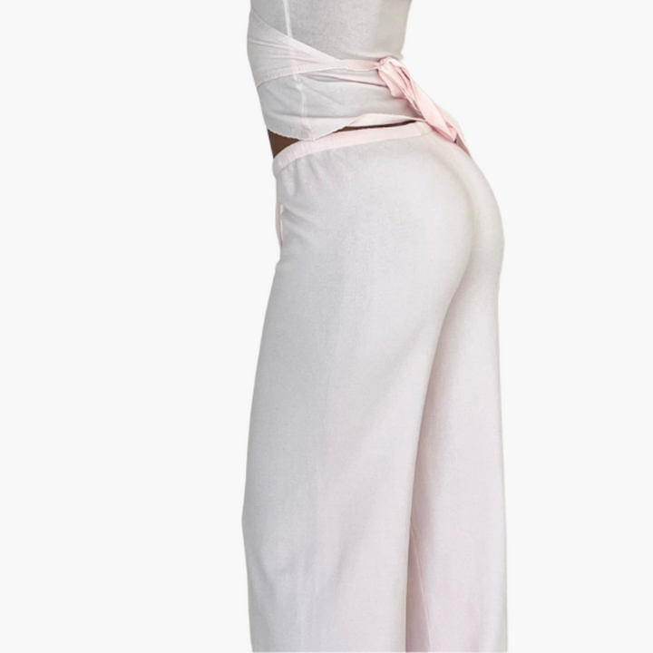 Women’s two-piece set with wrap top and Pants