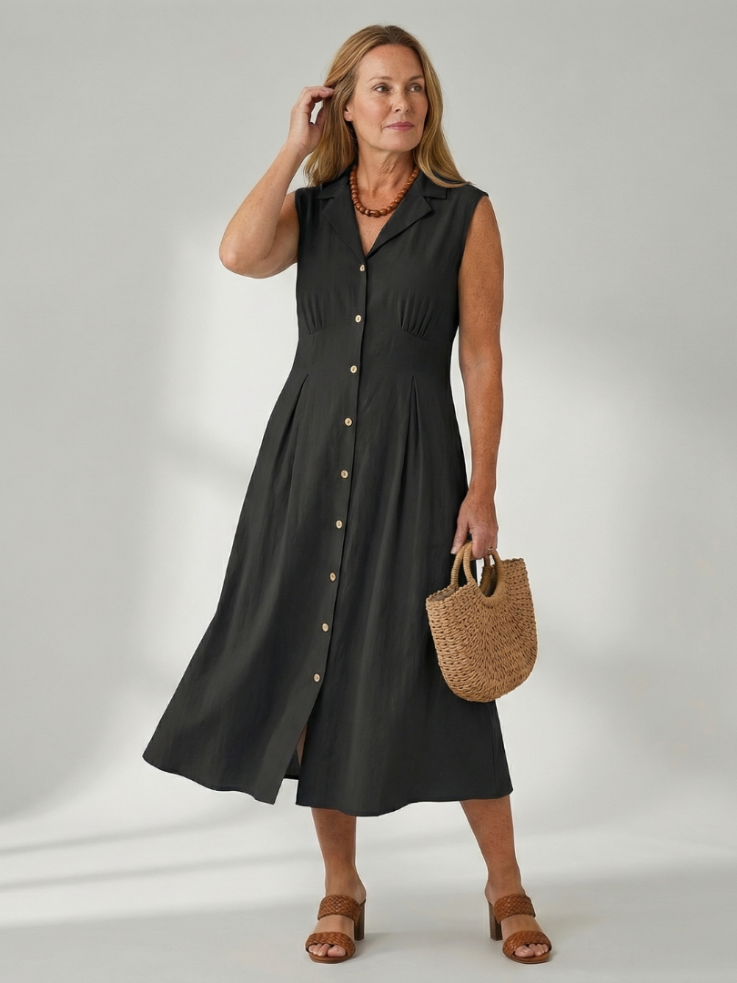 Celyn | Stack Button Midi Dress