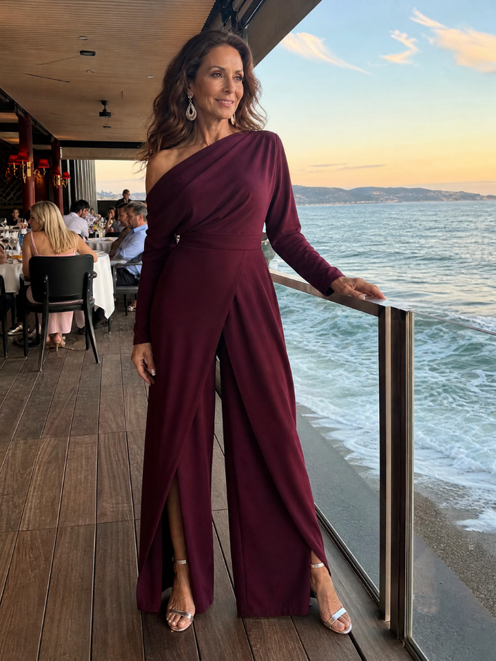 Emily | One Shoulder Wide Leg Jumpsuit