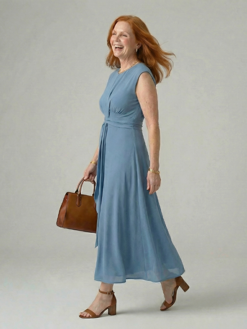 Orin | Clean Tie Midi Dress
