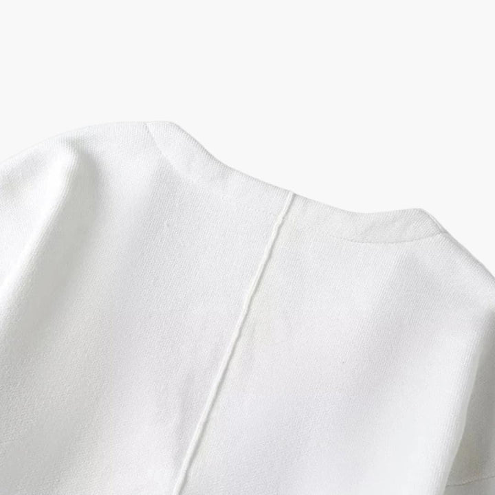 Women’s Slim-Fit Cardigan with Long Sleeves and Side-Split Hem