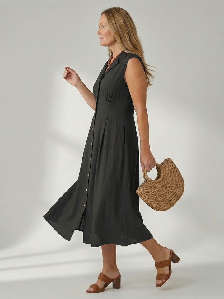 Celyn | Stack Button Midi Dress