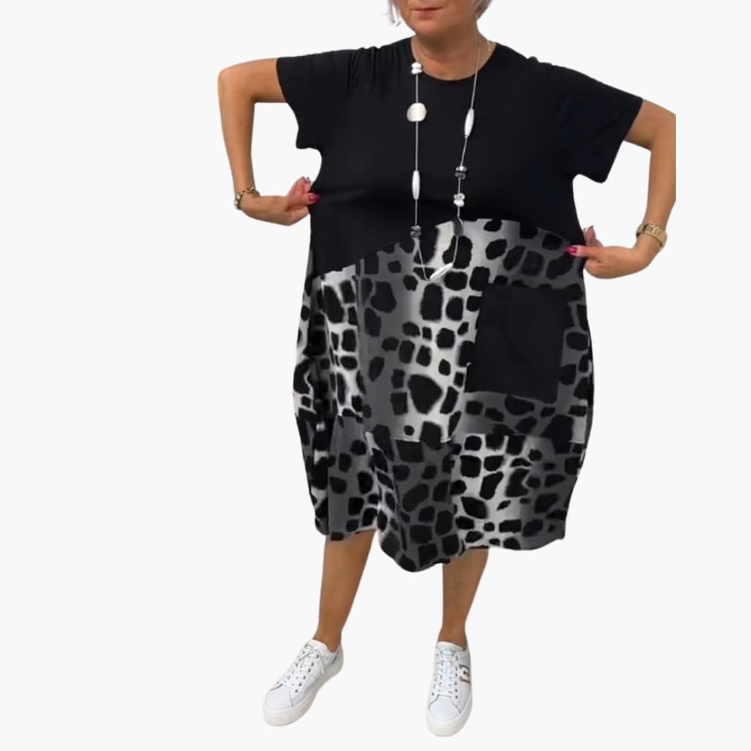 Women’s Summer Dress with Loose Fit and Animal Print