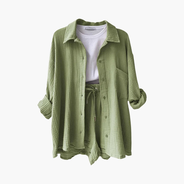 2-Piece Set for Women - Relaxed Fit Shirt and Shorts -  Made By Riley