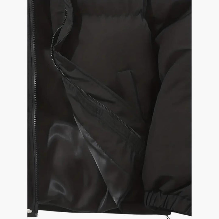 Women’s Puffer Jacket with Quilted Design and Hood
