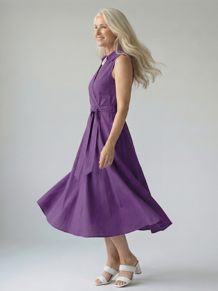 Ziven | Relaxed Drape Midi Dress
