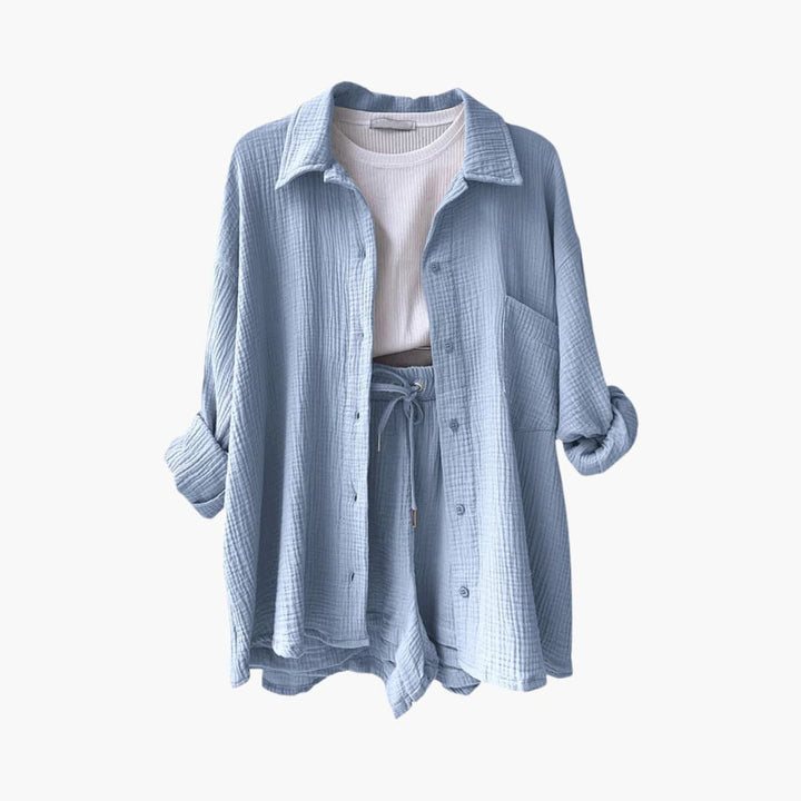 2-Piece Set for Women - Relaxed Fit Shirt and Shorts -  Made By Riley