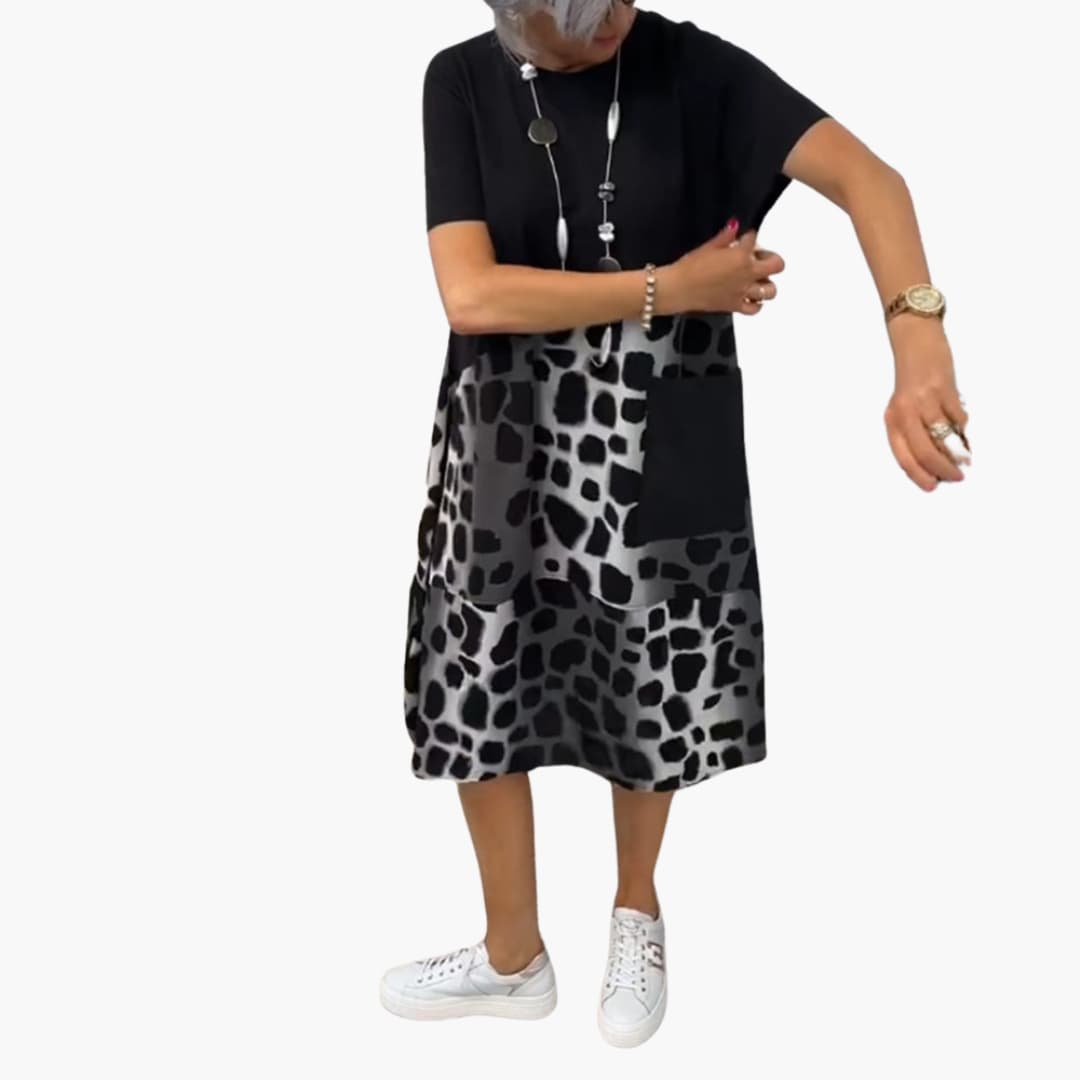 Women’s Summer Dress with Loose Fit and Animal Print