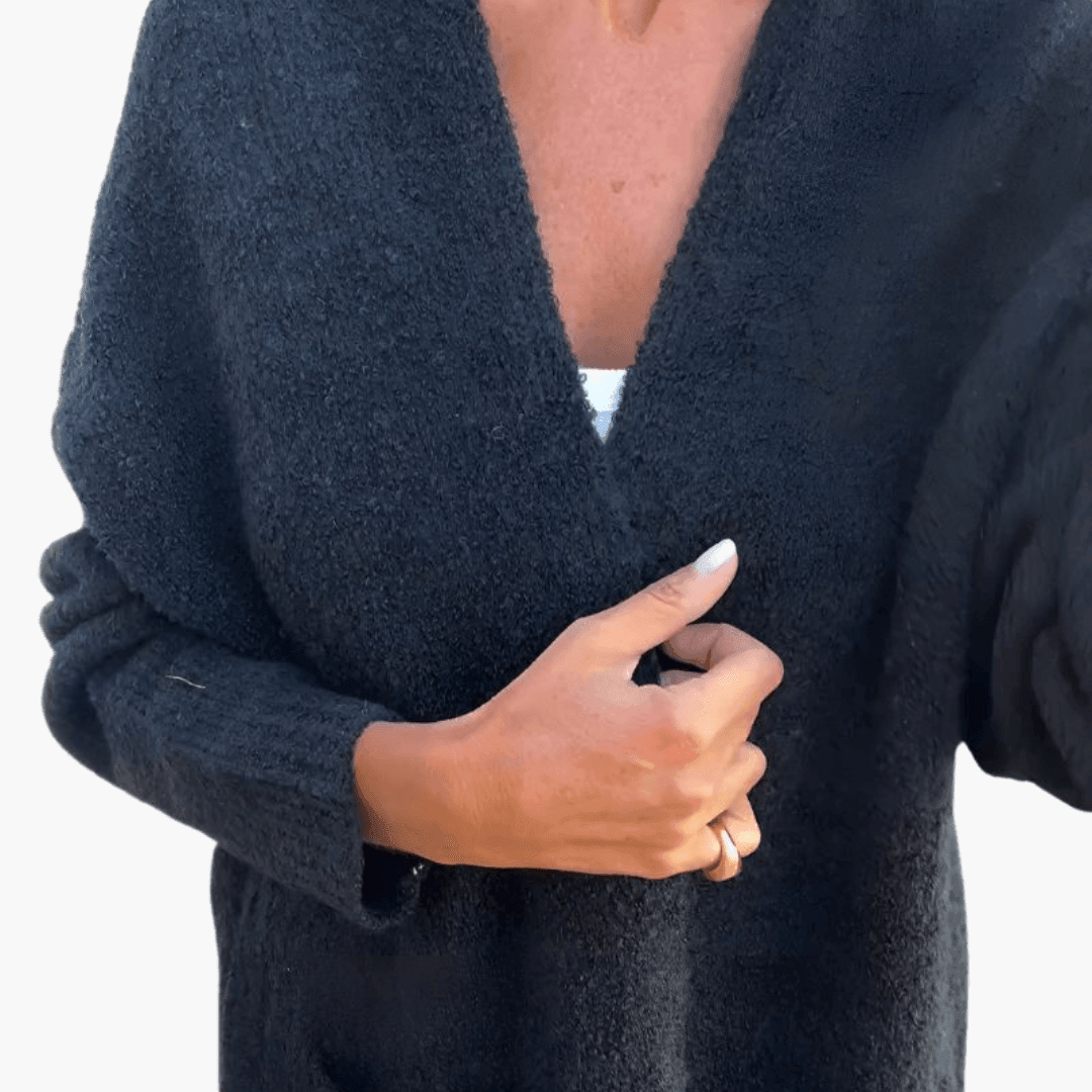 Women’s Longline Cardigan with Long Sleeves and Relaxed Fit
