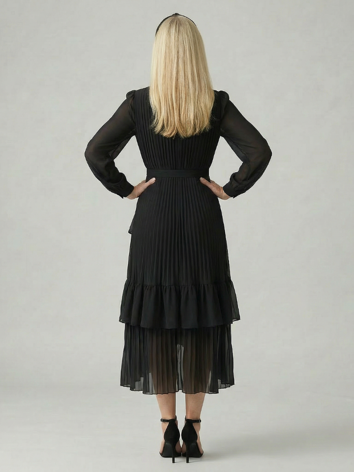 Aris | Fluid Drape Midi Dress