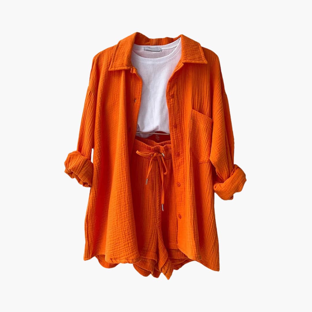 2-Piece Set for Women - Relaxed Fit Shirt and Shorts -  Made By Riley