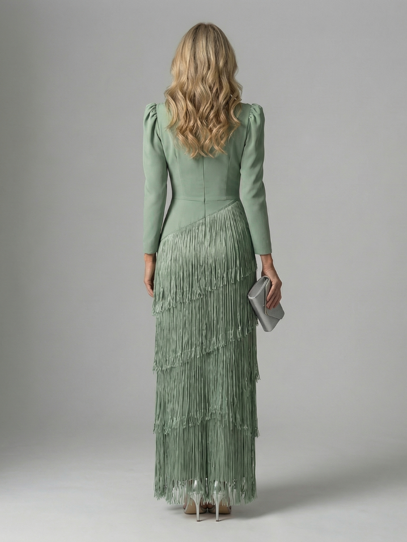 Noren | Fringe Layer Midi Dress