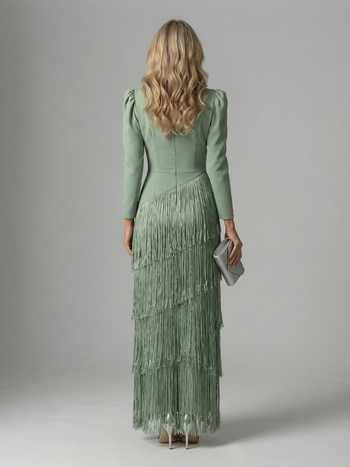 Noren | Fringe Layer Midi Dress