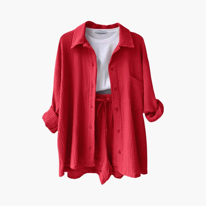 2-Piece Set for Women - Relaxed Fit Shirt and Shorts -  Made By Riley