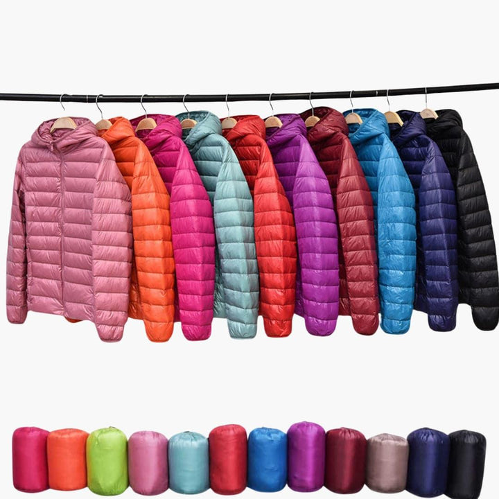Isabella | Women’s Down Jacket with Hood -  Made By Riley