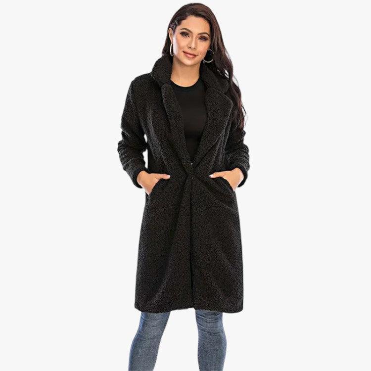 Women’s Winter Jacket with Textured Surface and Oversized Fit