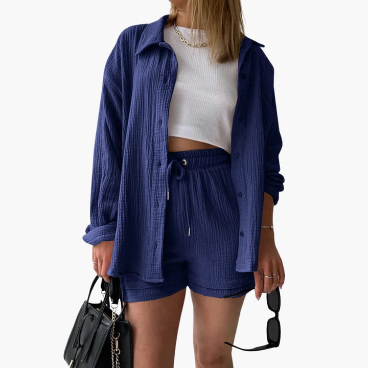 2-Piece Set for Women - Relaxed Fit Shirt and Shorts -  Made By Riley