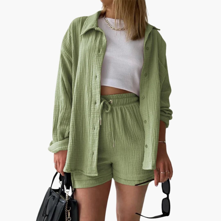 2-Piece Set for Women - Relaxed Fit Shirt and Shorts -  Made By Riley