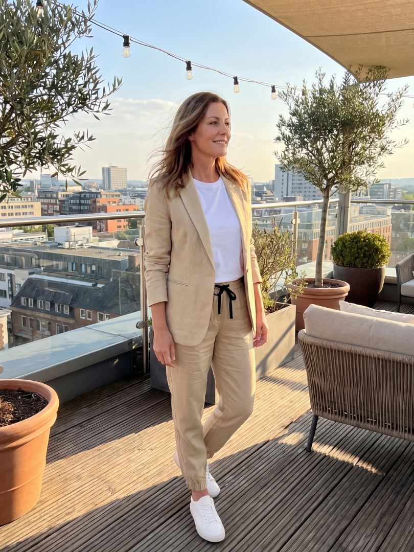 Ines | Notch Collar Relaxed Tailored Suit