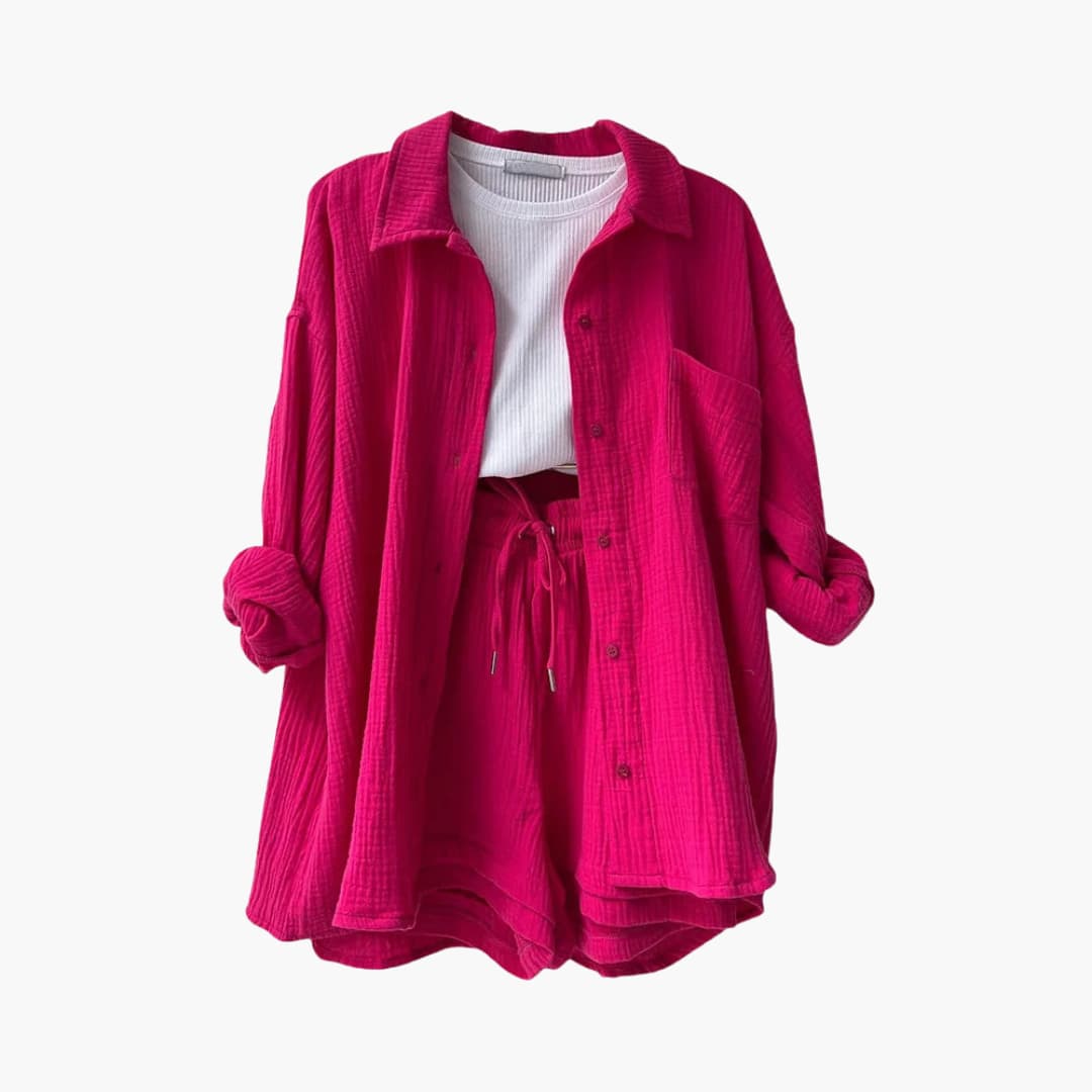 2-Piece Set for Women - Relaxed Fit Shirt and Shorts -  Made By Riley