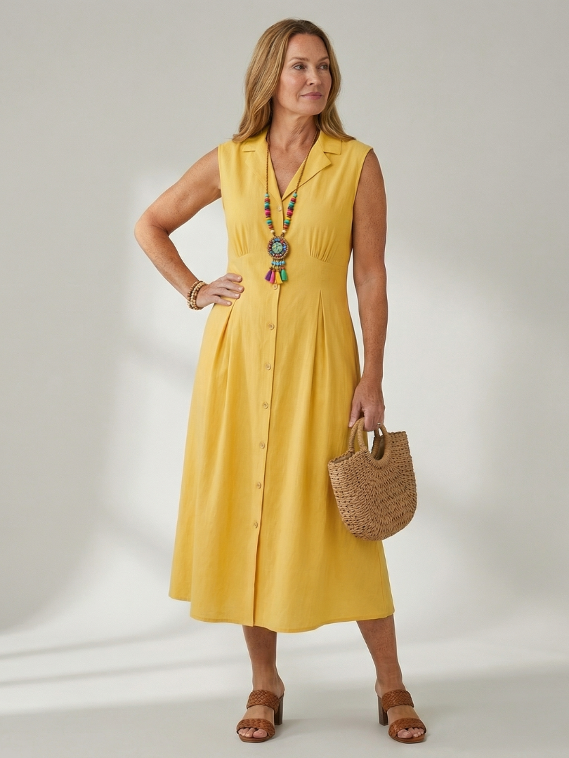 Celyn | Stack Button Midi Dress