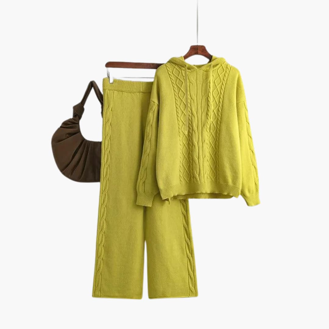 Women’s Lounge Set with Oversized Hoodie and Matching Wide-Leg Pants