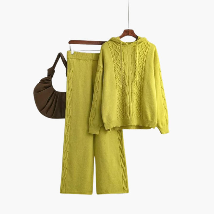 Women’s Lounge Set with Oversized Hoodie and Matching Wide-Leg Pants