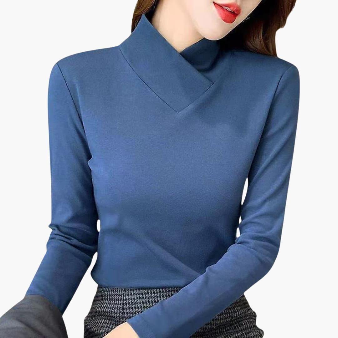 Breathable High Collar Jumper for Women - Chic &amp; Lightweight -  Made By Riley