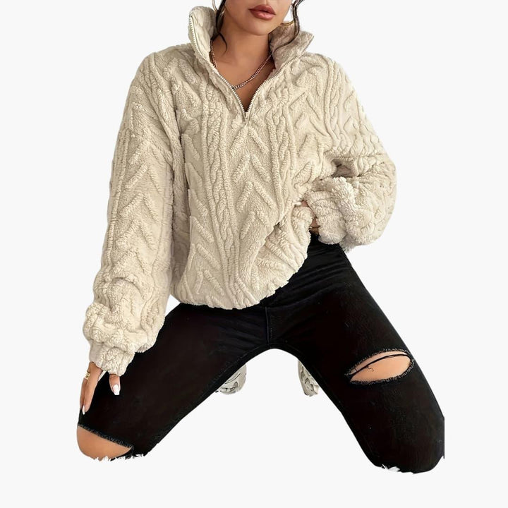 Cable-Knit Fleece Pullover - Women&