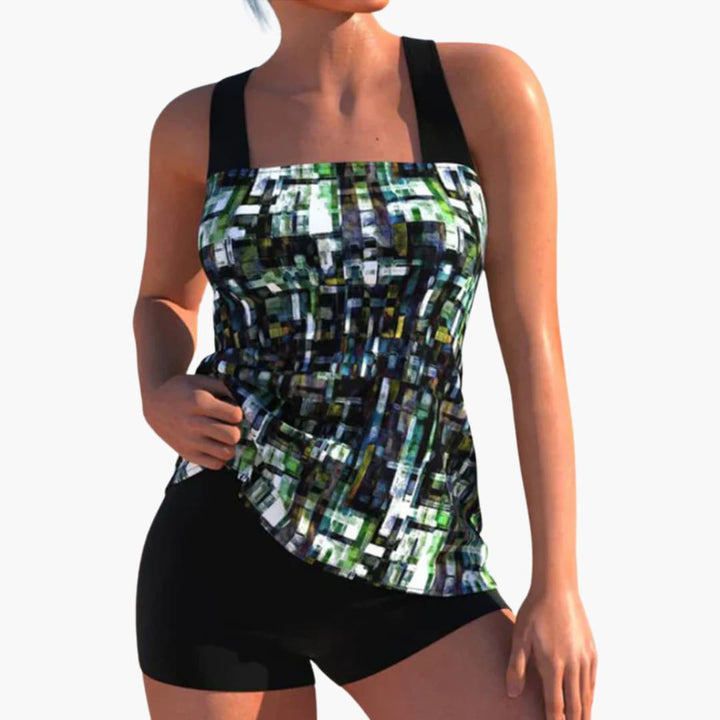 Women’s One - Piece Swimsuit with Printed Pattern and Structured Fit