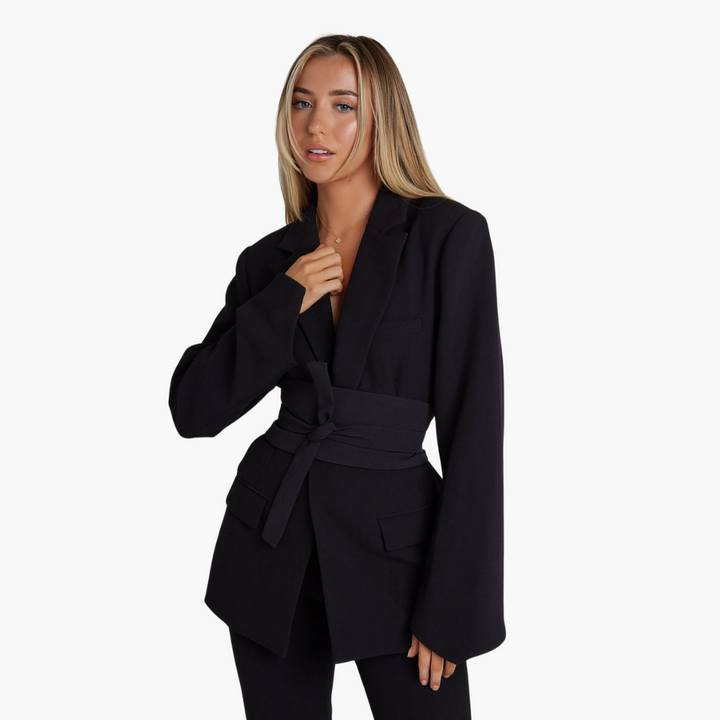 Blazer with Belt for Women - Stylish Tailored Design -  Made By Riley