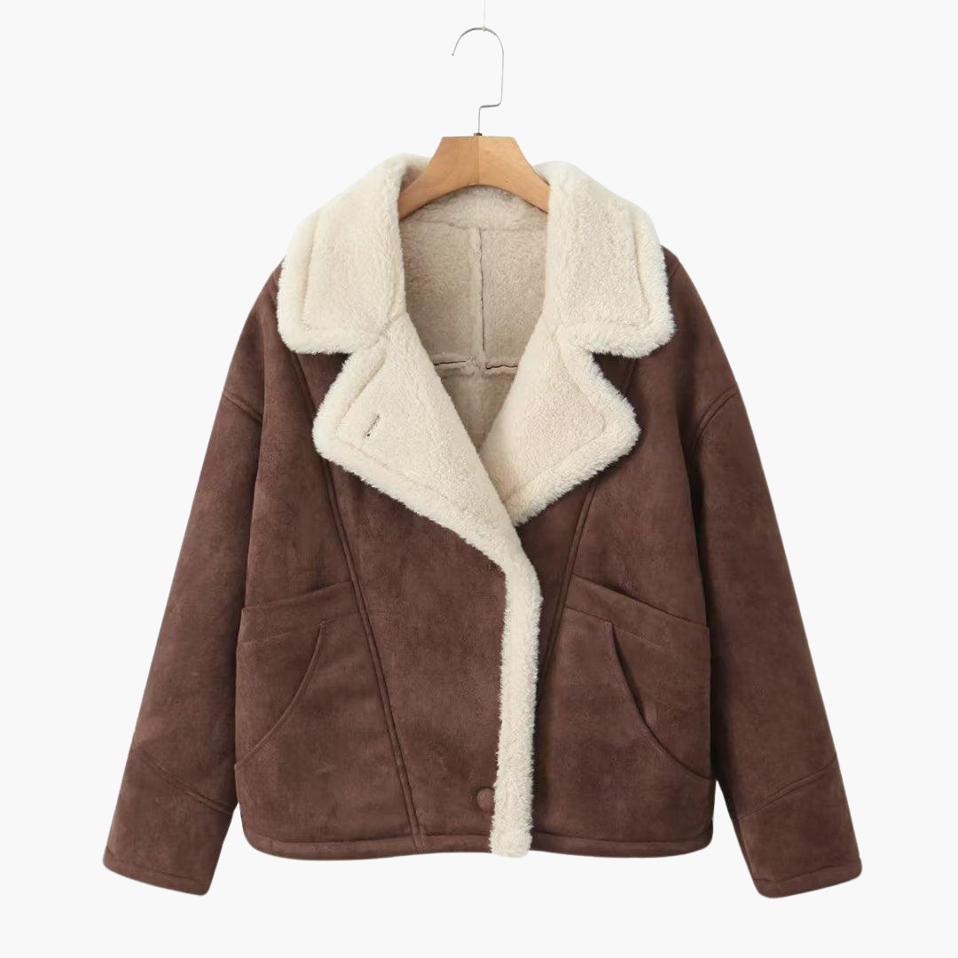 Vintage Faux Shearling Jacket - Women&
