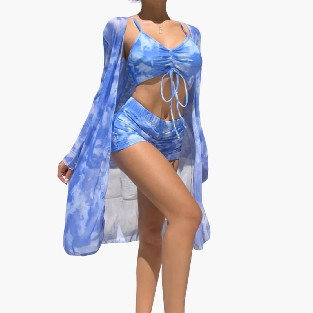 3-Piece Swimsuit Set with Cover-Up – Women's Beachwear -  Made By Riley