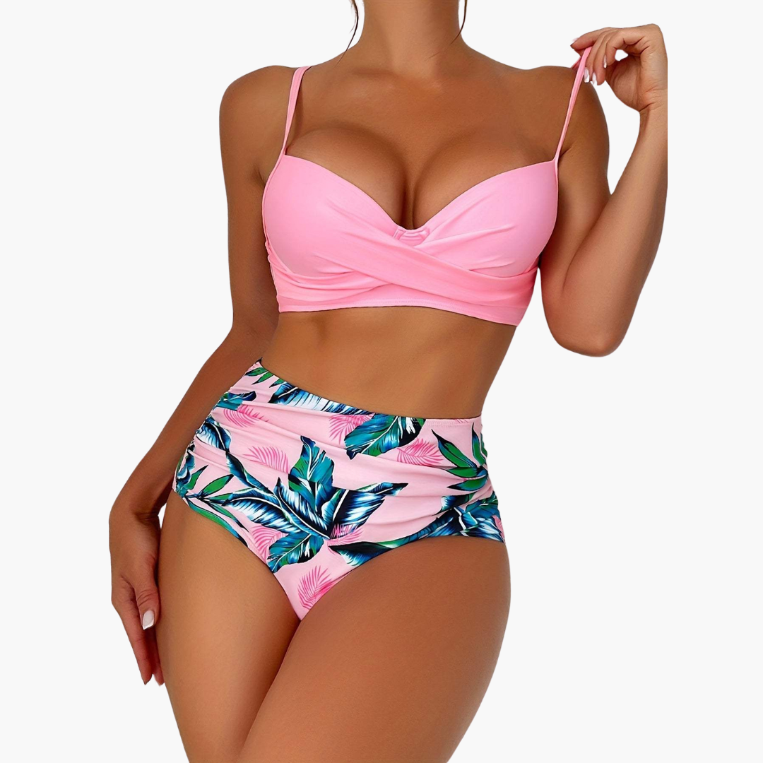 Women’s Push-Up Bikini Set with High-Waist Bottom
