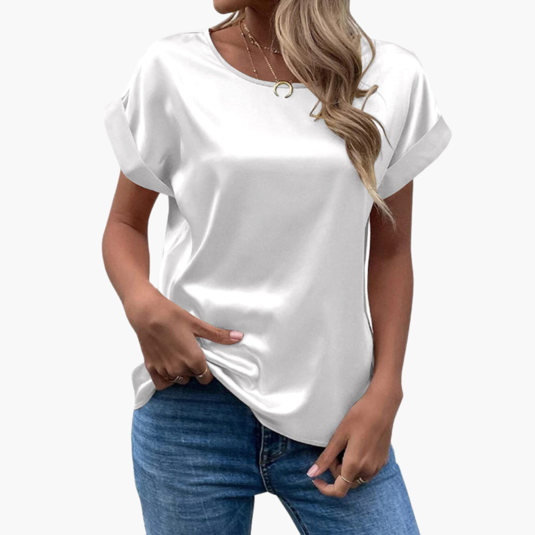 Casual Summer Top for Women - Short Sleeve Comfortable Fit -  Made By Riley