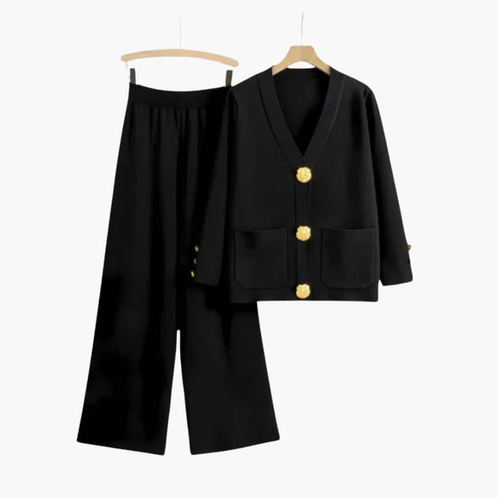 Women’s two-piece set with cardigan and trousers