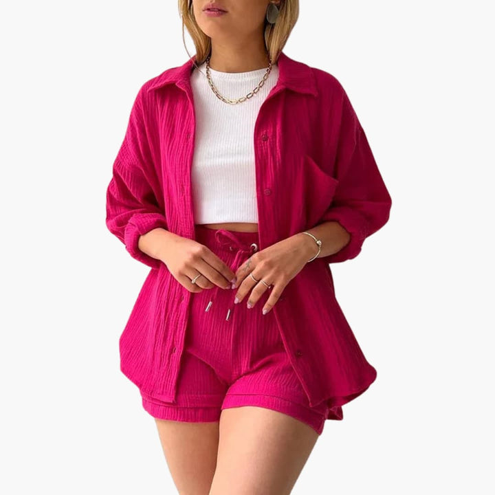 2-Piece Set for Women - Relaxed Fit Shirt and Shorts -  Made By Riley