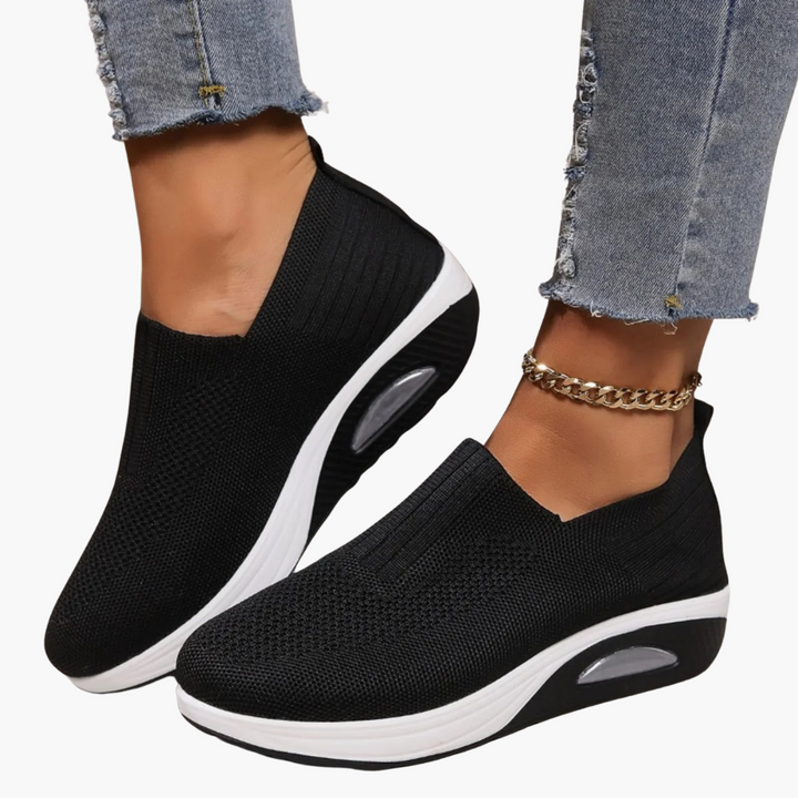 Women’s Slip-On Shoes with Padded Insole and Closed Toe