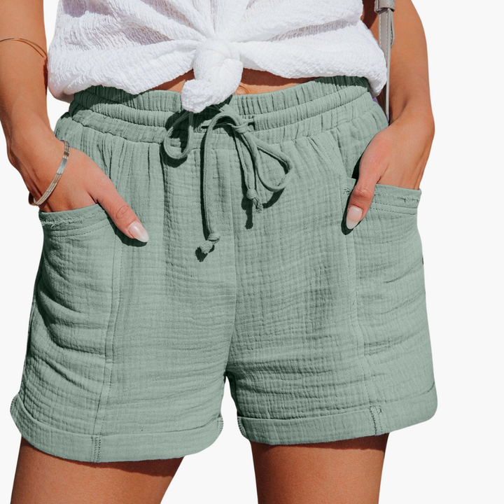 Casual Summer Shorts with Pockets - Women&