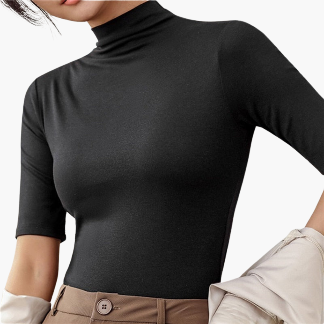 Women’s Polo Neck Sweater with Long Sleeves