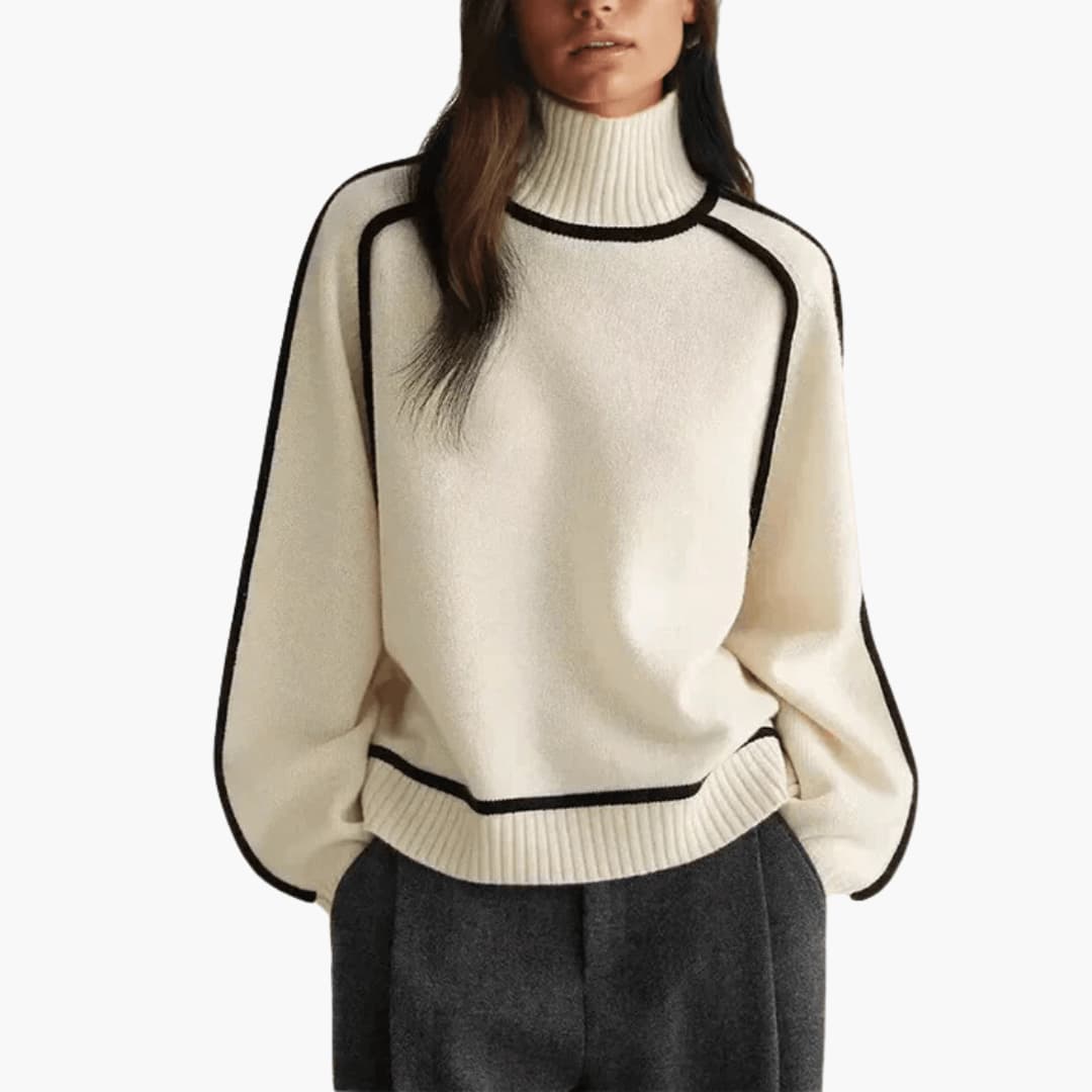 Women’s Turtleneck Sweater with Long Sleeves and Cosy