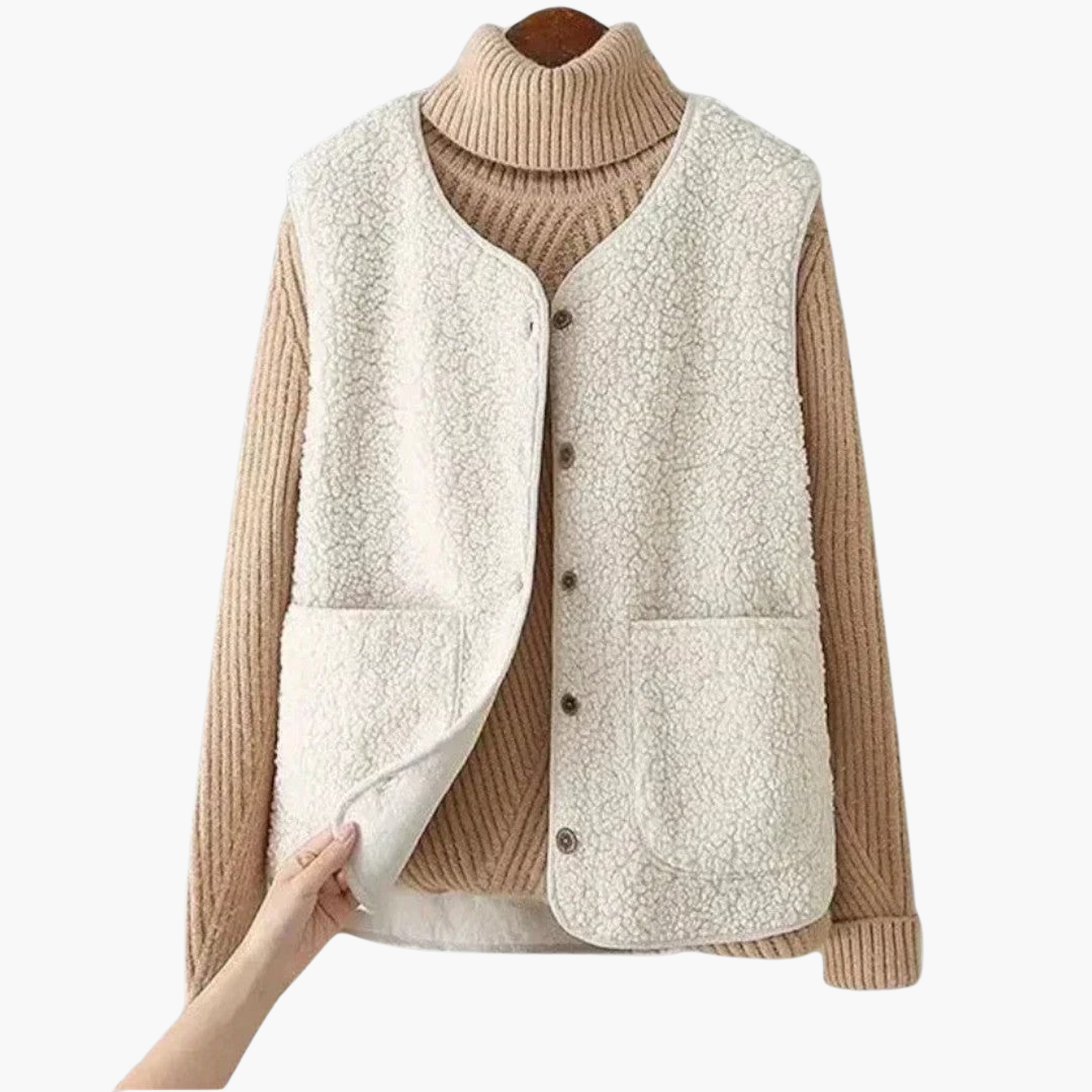Women’s Wool Vest with Tailored Fit and Sleeveless Design