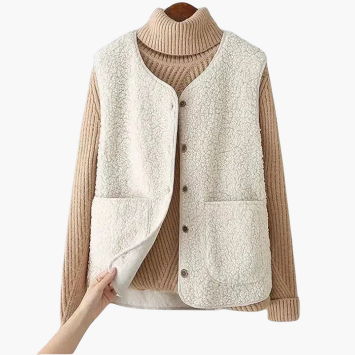 Women’s Wool Vest with Tailored Fit and Sleeveless Design