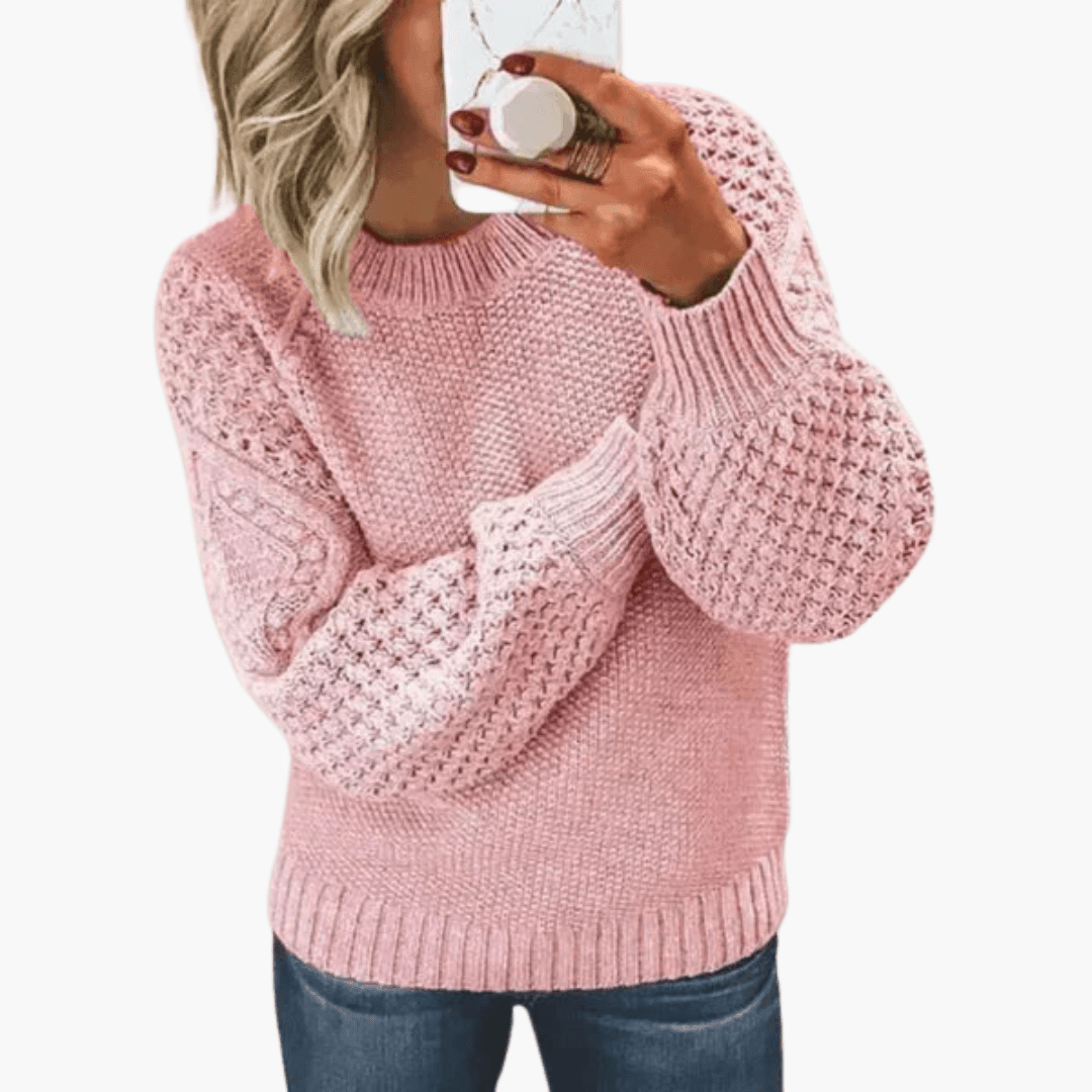 Women’s Knit Jumper with Long Sleeves and Pullover Style